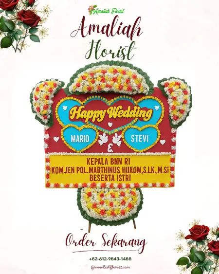 Papan Bunga Pernikahan Danawarih